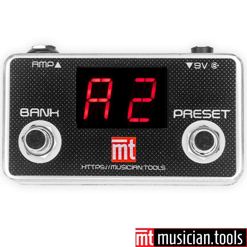 Boss Katana MK1, MK2, Gen3 & Artist Footswitch 2 Bank & 2 Channel With Preset Display with 9V power supply